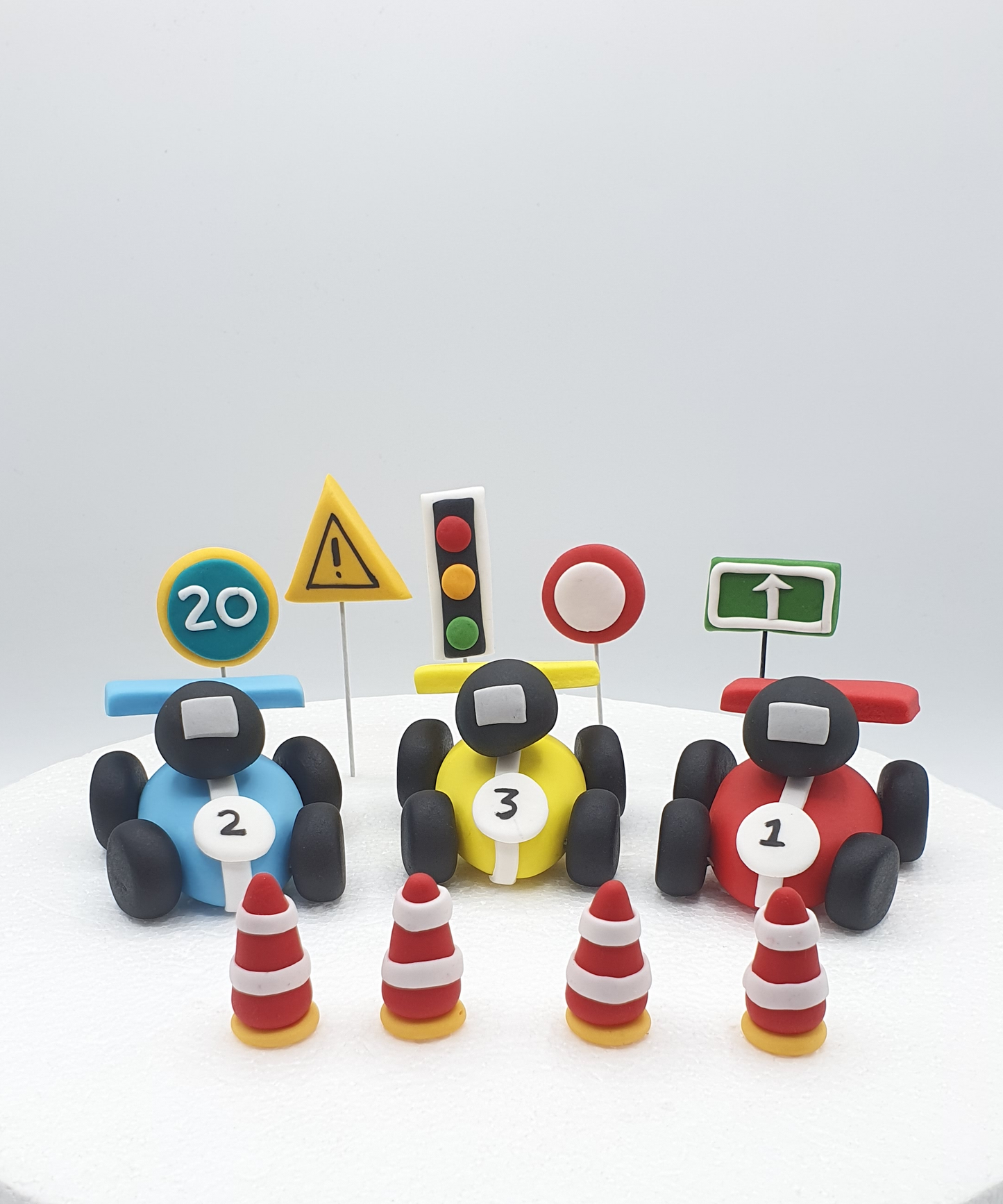 Racing Cars Edible Fondant Cake Toppers