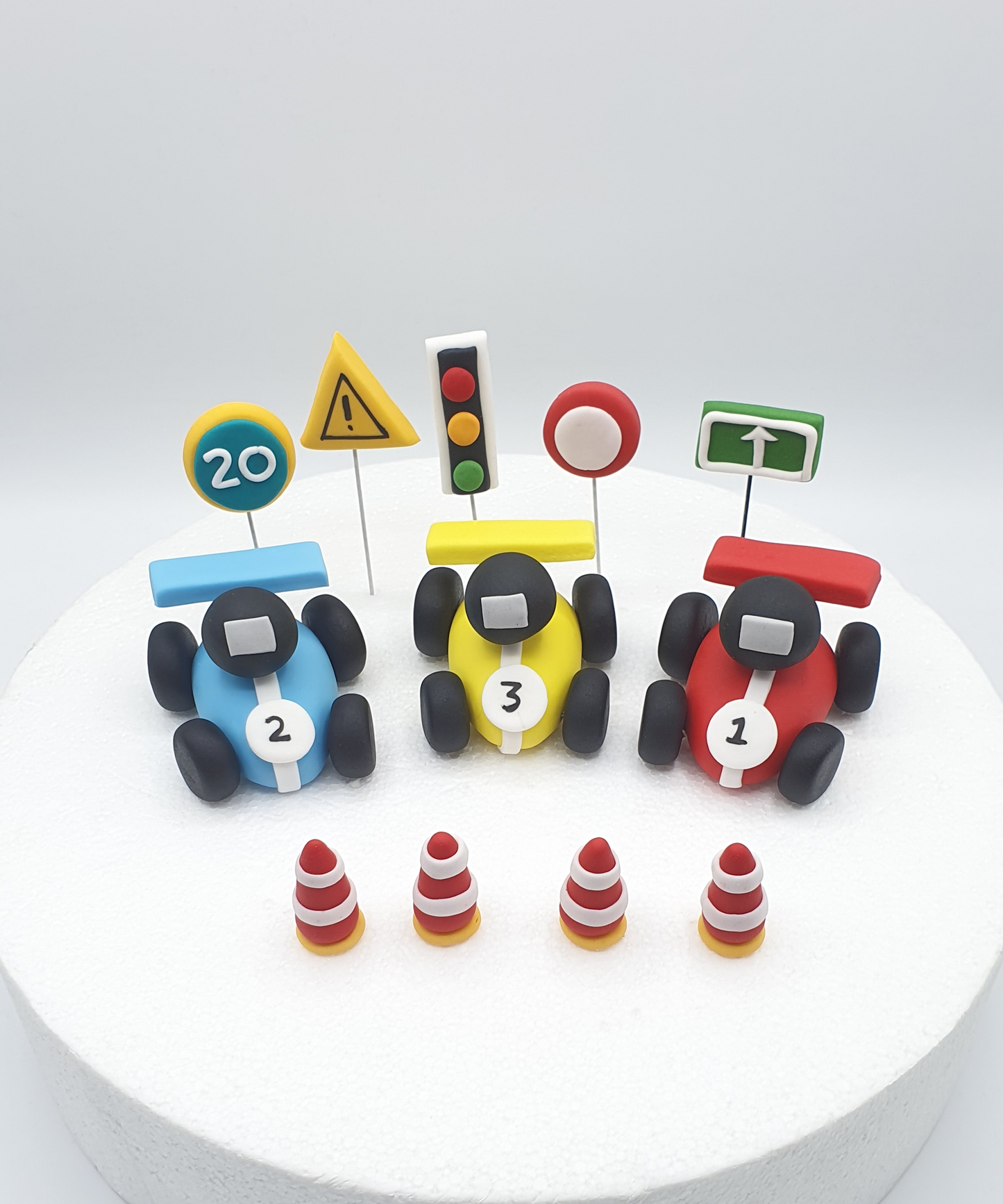 Racing Cars Edible Fondant Cake Toppers