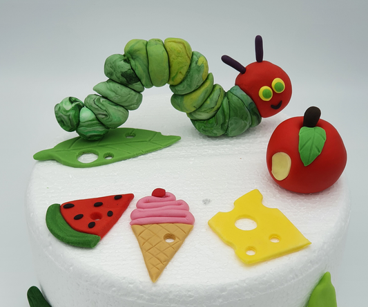 The Very Hungry Caterpillar Inspired (Unofficial) Fondant Cake Toppers
