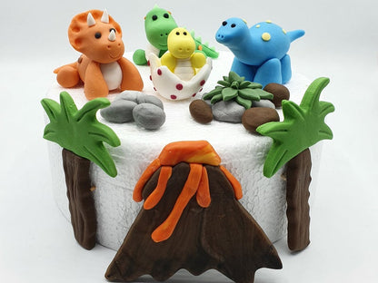 Dinosaur Friends Fondant Cake Toppers