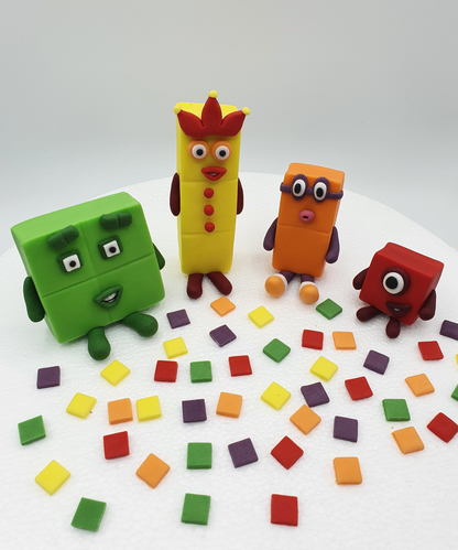 Numberblocks Inspired (Unofficial) Edible Fondant Cake Toppers