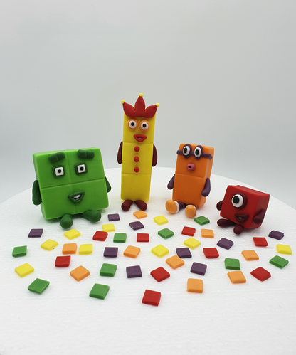 Numberblocks Inspired (Unofficial) Edible Fondant Cake Toppers