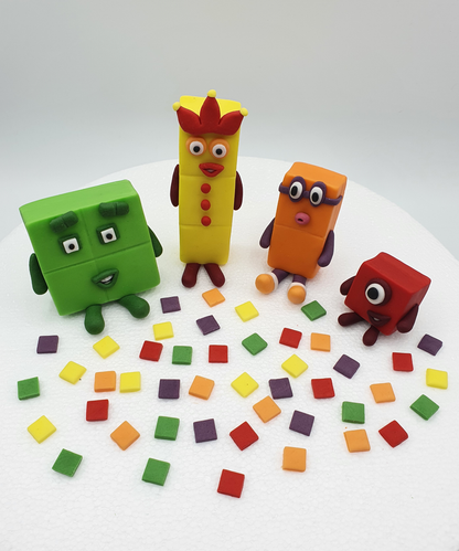 Numberblocks Inspired (Unofficial) Edible Fondant Cake Toppers