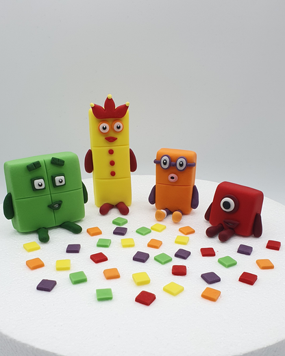 Numberblocks Inspired (Unofficial) Edible Fondant Cake Toppers
