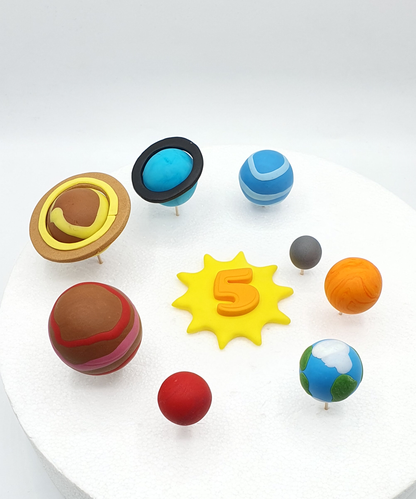 Solar System (Planets) Fondant Cake Toppers