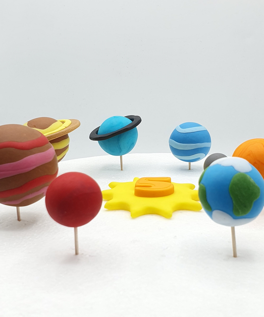 Solar System (Planets) Fondant Cake Toppers