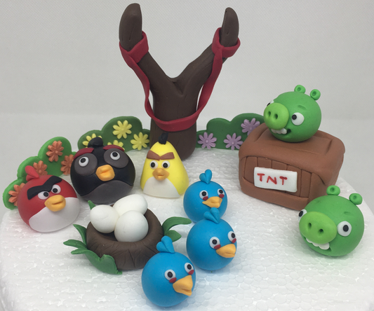 Angry Birds Inspired (Unofficial) Fondant Cake Toppers