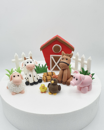 Farm Animals Edible Fondant Cake Toppers