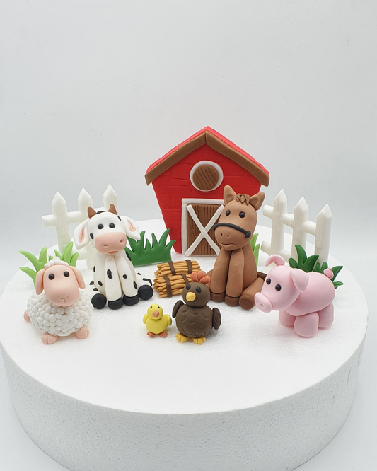 Farm Animals Edible Fondant Cake Toppers