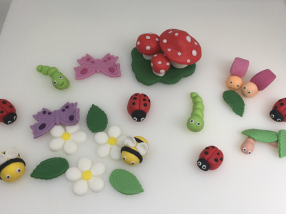 Garden Friends Fondant Cake Toppers