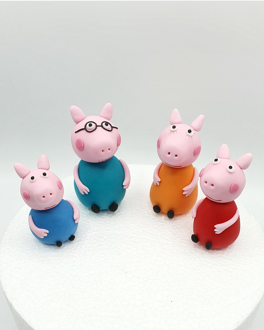 Peppa Pig Inspired (Unofficial) Fondant Cake Toppers