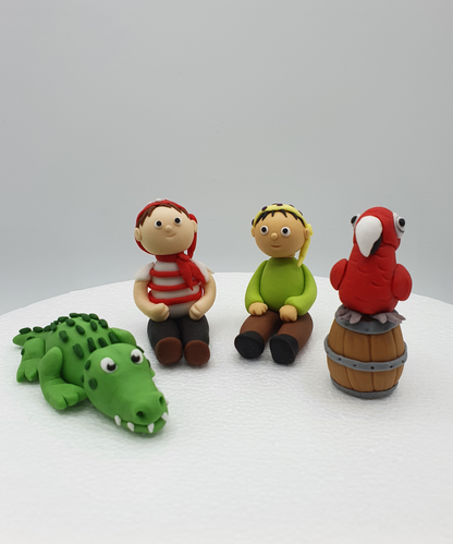 Pirates Inspired Fondant Cake Toppers
