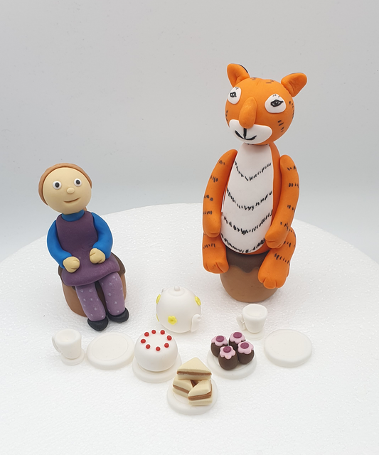 The Tiger Who Came to Tea Inspired (Unofficial) Fondant Cake Toppers