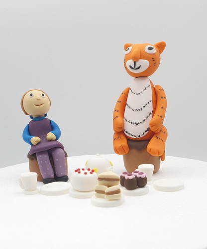 The Tiger Who Came to Tea Inspired (Unofficial) Fondant Cake Toppers